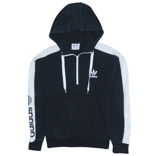 Adidas Womens Black & White Hooded Pullover Sweatshirt Size 8