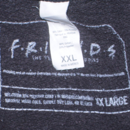 Friends Unisex Black XXL Pullover Sweatshirt Graphic Print