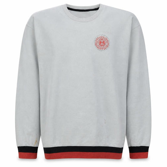 Front view of Under Armour men’s grey crew neck sweatshirt m classic fit