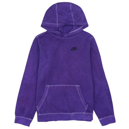Nike Boys Purple Pullover Hoodie XL (158-170cm) Casual Cotton Sweatshirt