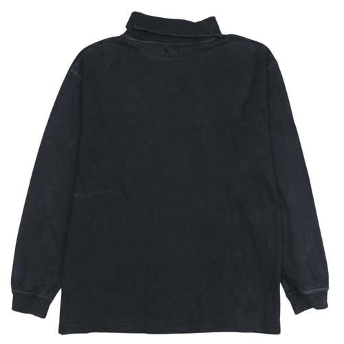 Schott NYC Men's Black Long Sleeve Roll Neck Cotton T-Shirt Size L