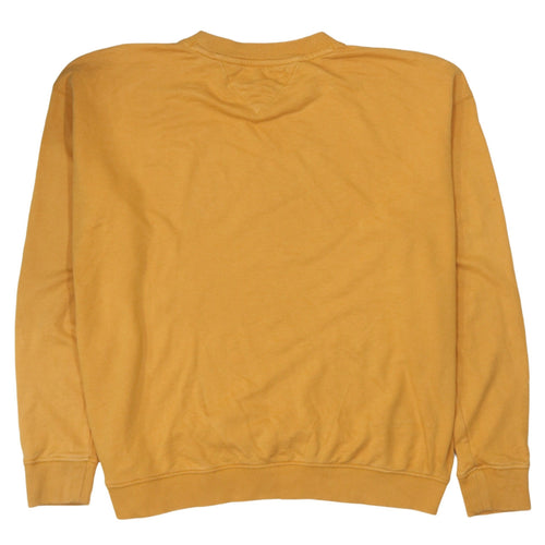 Tommy Jeans Mens Yellow Graphic Pullover Sweatshirt L Regular Fit