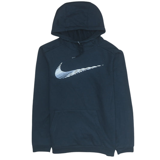 Nike Men’s Blue Pullover Hoodie M Dri-Fit Logo Sportswear