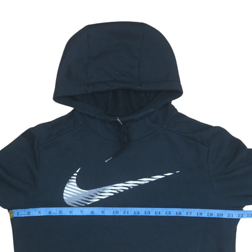 Nike Men’s Blue Pullover Hoodie M Dri-Fit Logo Sportswear