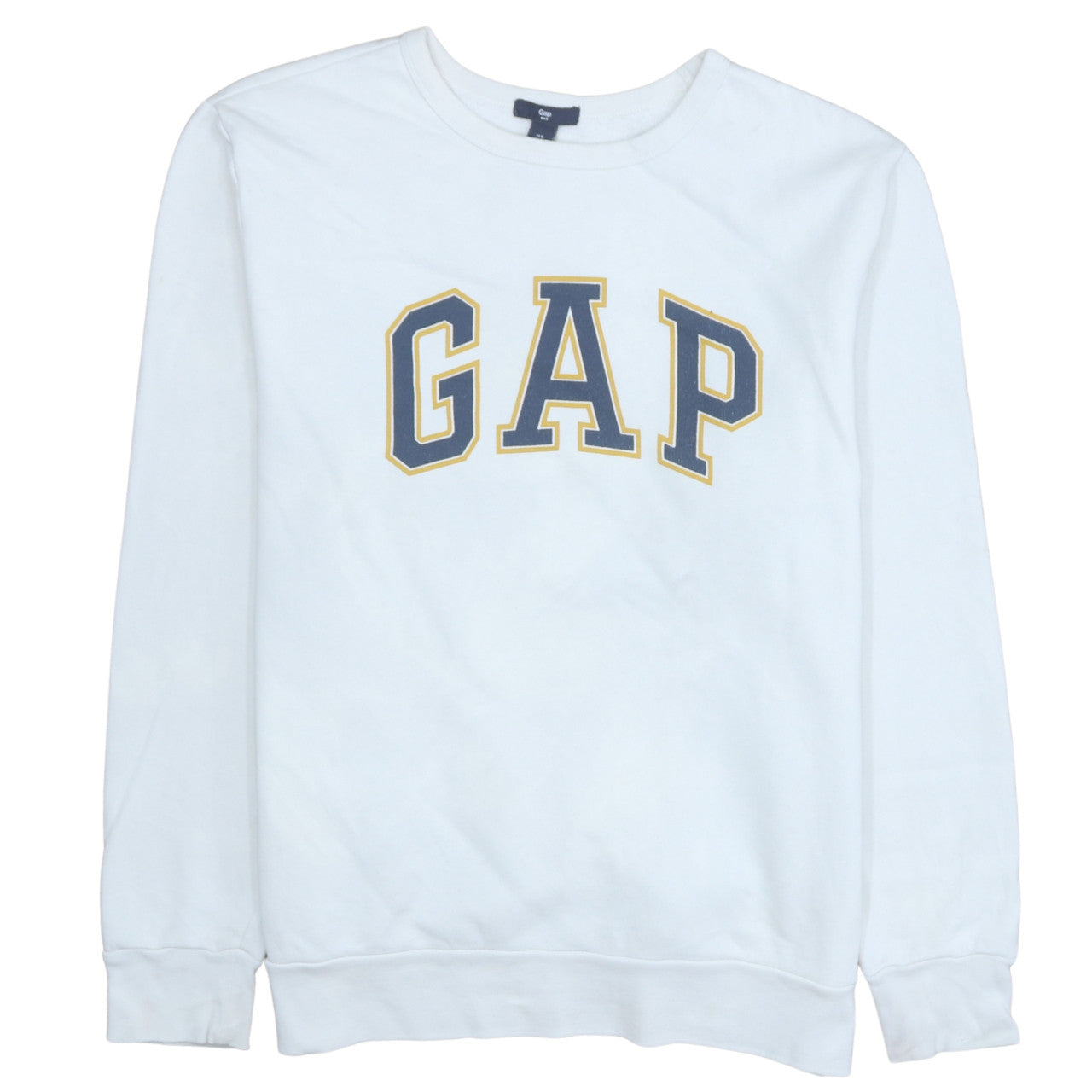 GAP Women's White Logo Pullover Sweatshirt Size L