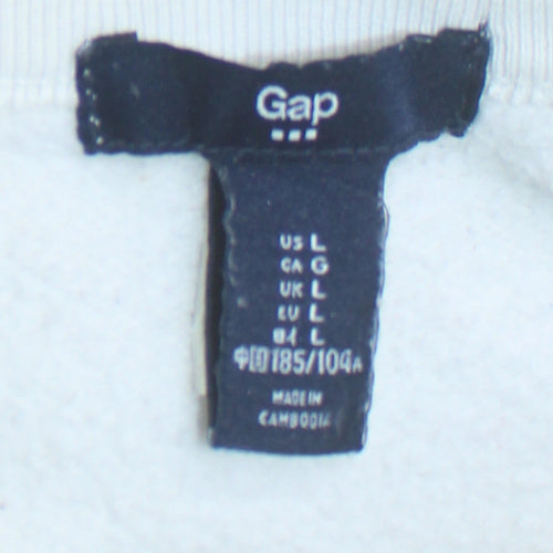 GAP Women's White Logo Pullover Sweatshirt Size L