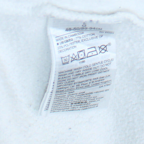 GAP Women's White Logo Pullover Sweatshirt Size L