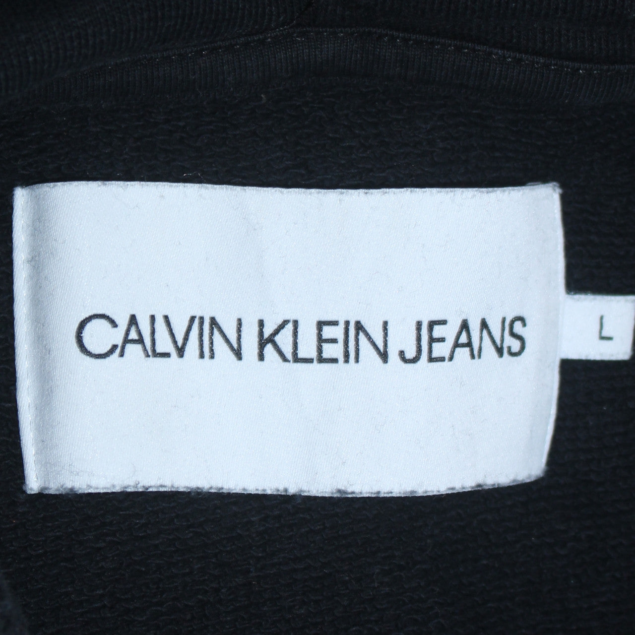 Calvin Klein Jeans Men's Black L Pullover Hoodie with Logo