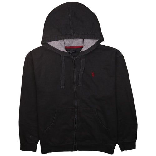 U.S. Polo Assn. Men's Black Full Zip Hoodie Size L Cotton Blend