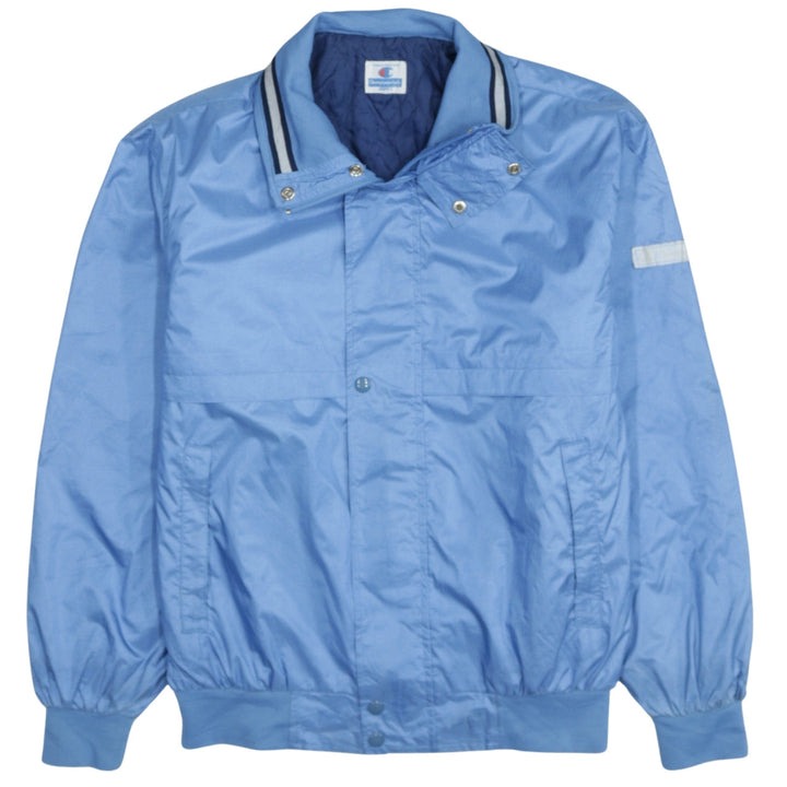 Champion Men Blue L Windbreaker Jacket Nylon Lightweight Lined