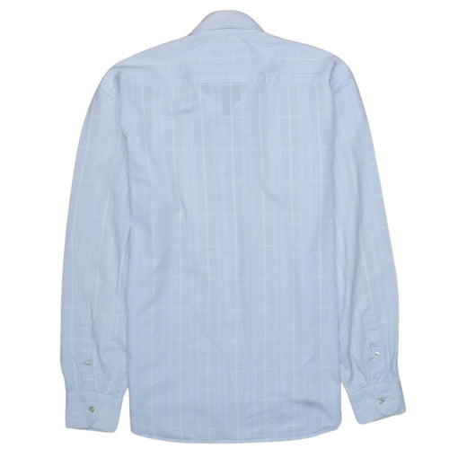 Marc O'Polo Men's Blue Check Cotton Long Sleeve Button-Up Shirt L
