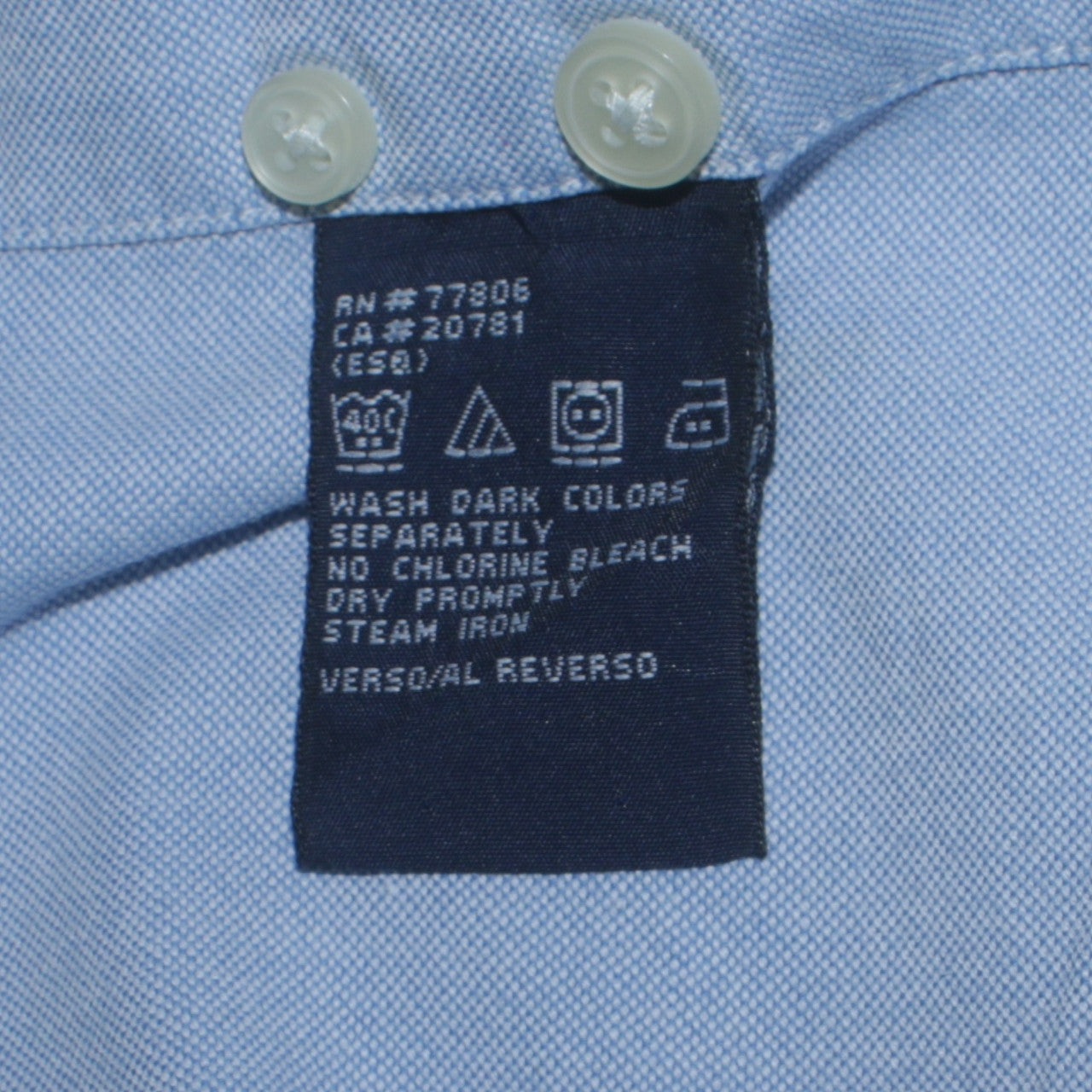Tommy Hilfiger Men’s Blue Oxford Button-Down Shirt Size S