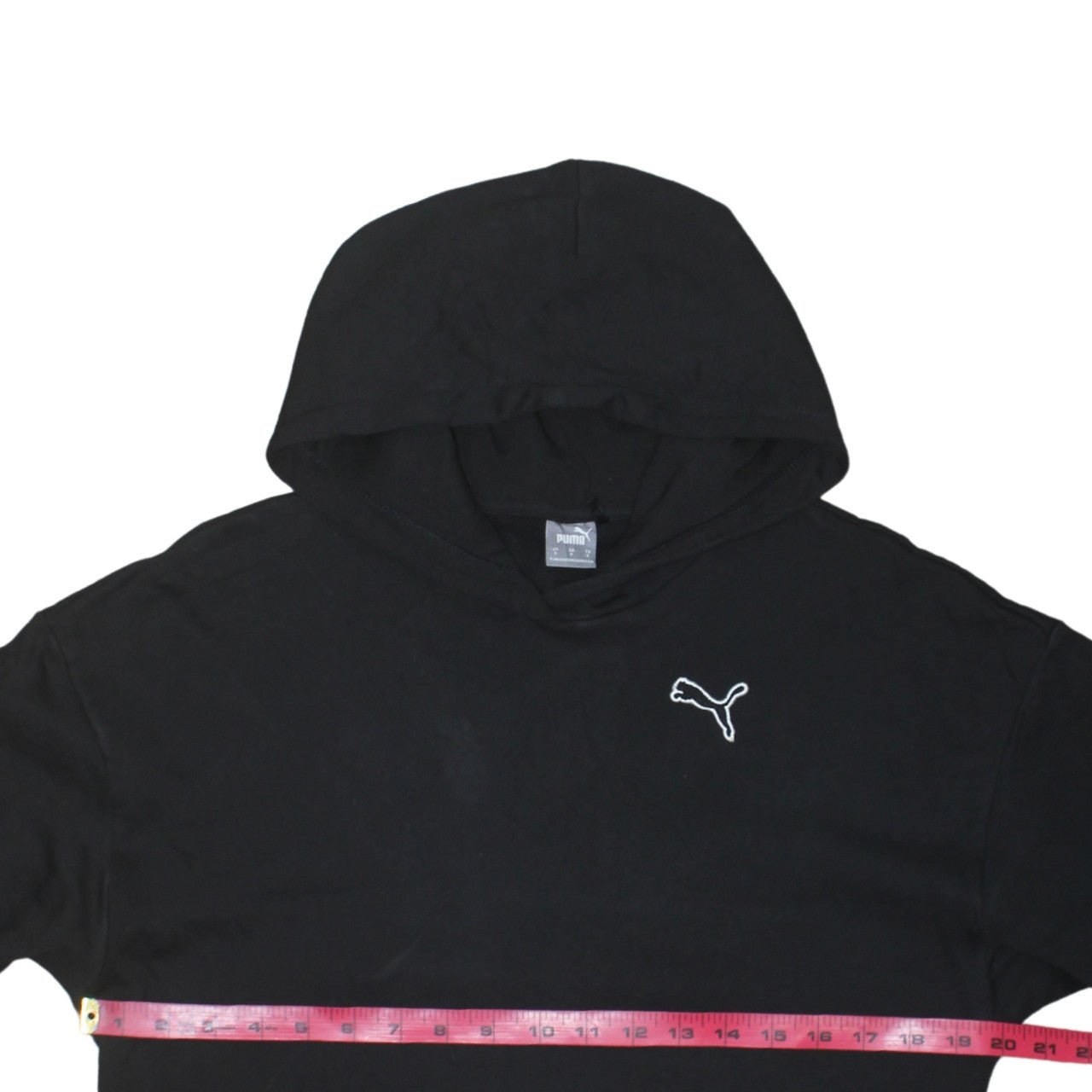 Puma Men's Black Small Pullover Hoodie with Logo