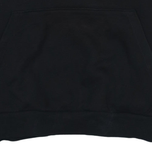 Puma Womens Black Pullover Hoodie Size M Graphic Print Logo