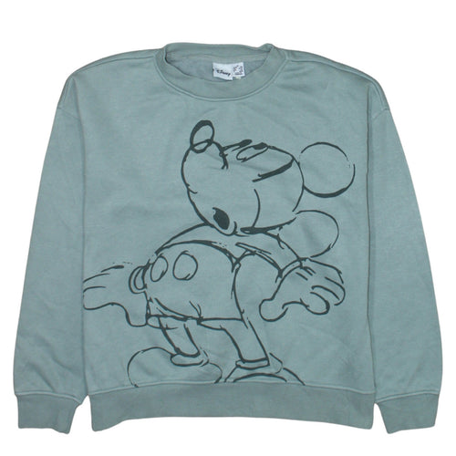 Disney Women’s Green Mickey Mouse Pullover Sweatshirt XS