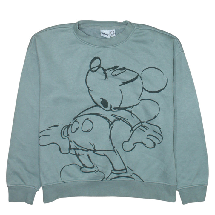 Disney Women’s Green Mickey Mouse Pullover Sweatshirt XS