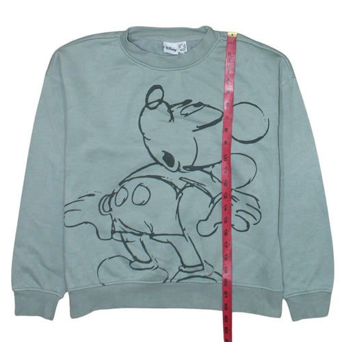 Disney Women’s Green Mickey Mouse Pullover Sweatshirt XS