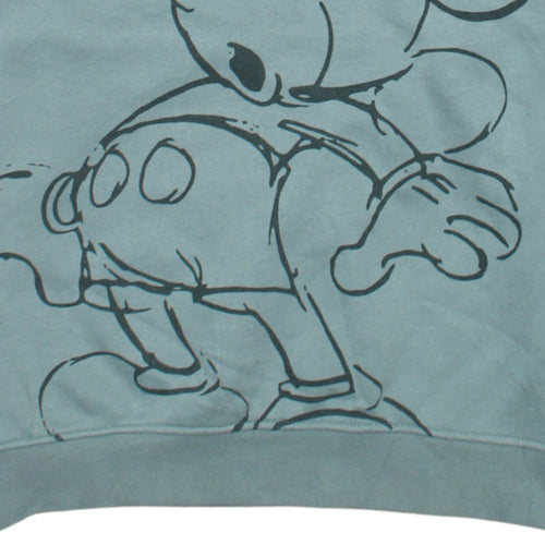 Disney Women’s Green Mickey Mouse Pullover Sweatshirt XS