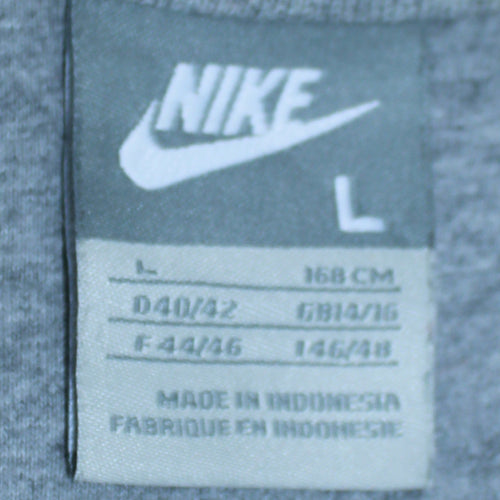 Nike Boys Grey Full Zip Sweatshirt L Jersey Athletic Casual