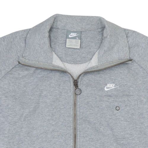 Nike Boys Grey Full Zip Sweatshirt L Jersey Athletic Casual
