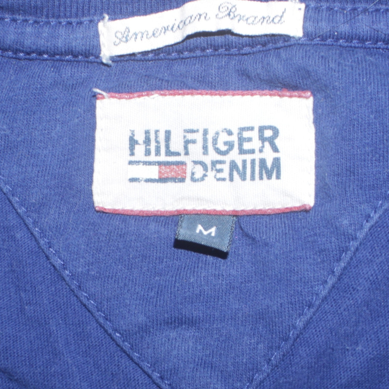Tommy Hilfiger Women Blue T-Shirt Medium Short Sleeve Cotton