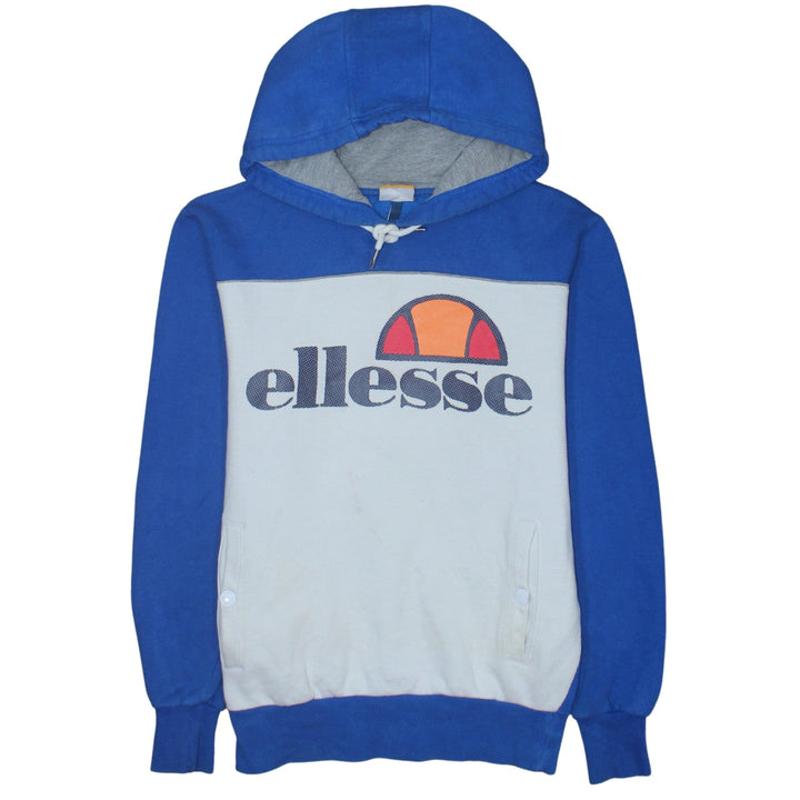 Ellesse Men's Blue Pullover Hoodie Size S Retro Logo Sportswear