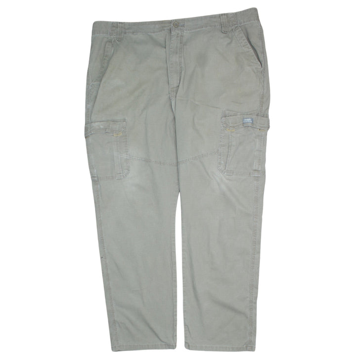 Wrangler Men's Beige Cargo Trousers 42W 32L Relaxed Fit Cotton