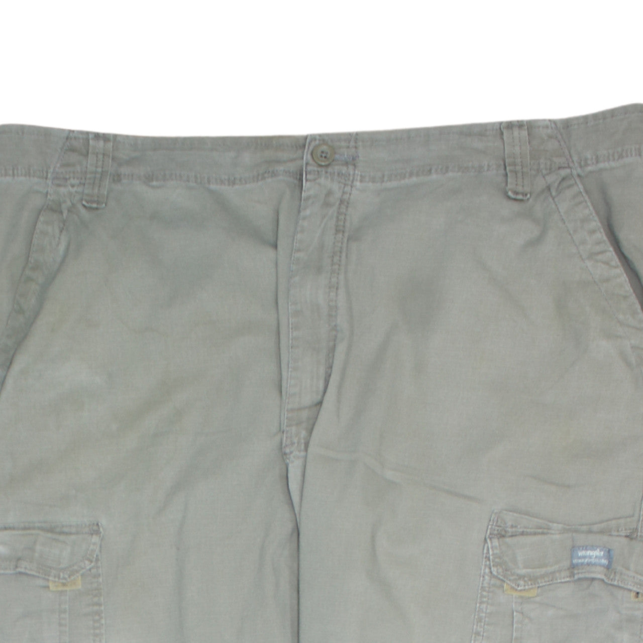 Wrangler Men's Beige Cargo Trousers 42W 32L Relaxed Fit Cotton