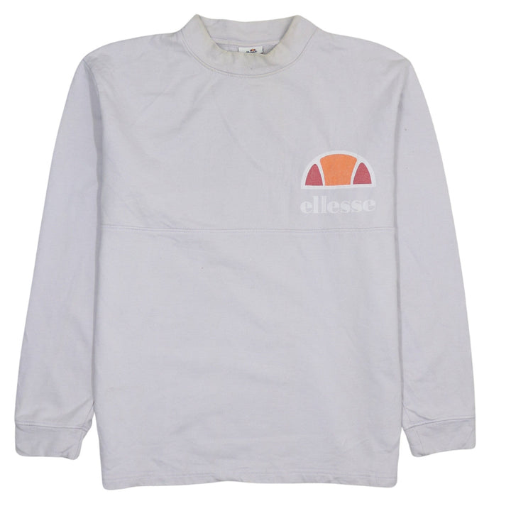 Ellesse Women's White Cotton Pullover Sweatshirt Size 8