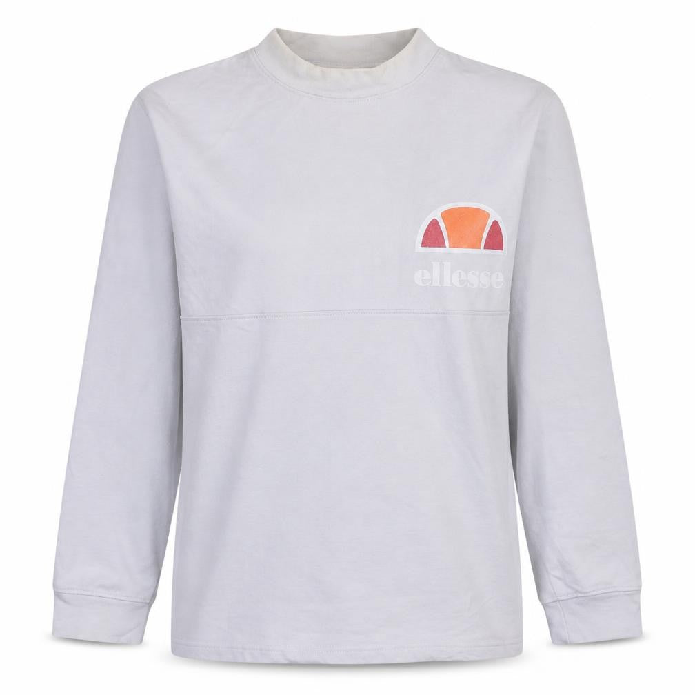 Front view of Ellesse Women's White Cotton Pullover Sweatshirt, size 8