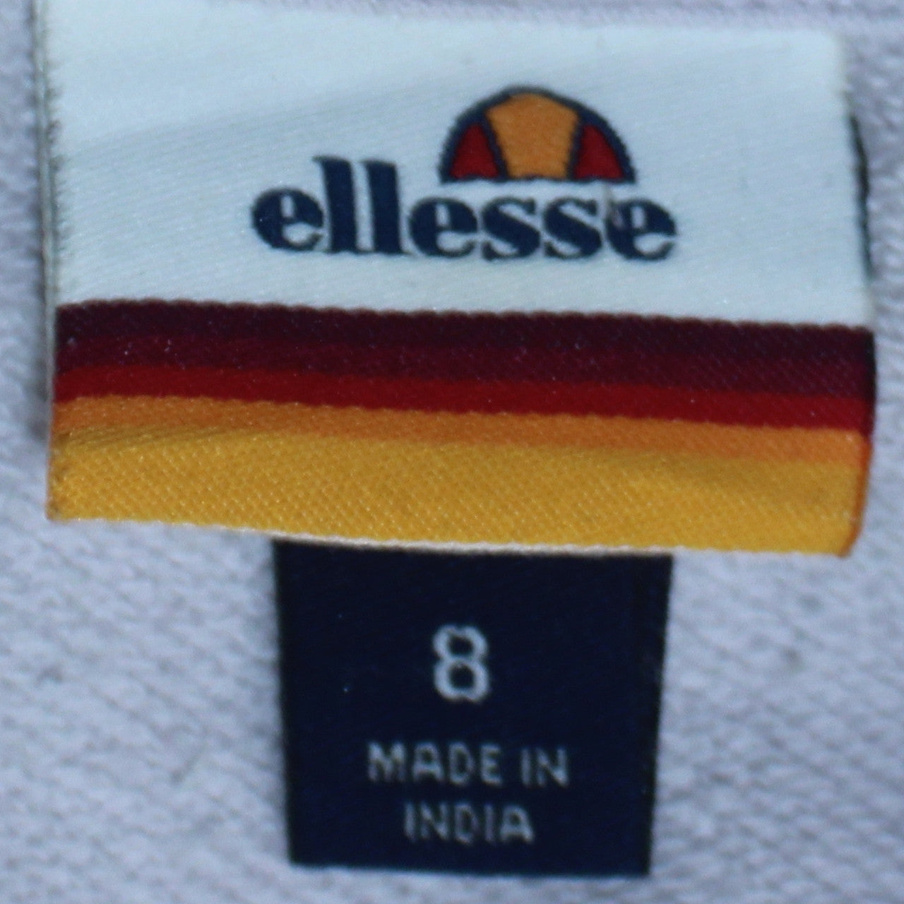 Ellesse Women's White Cotton Pullover Sweatshirt Size 8