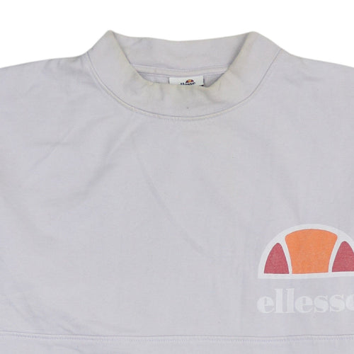 Ellesse Women's White Cotton Pullover Sweatshirt Size 8