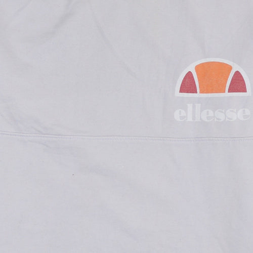 Ellesse Women's White Cotton Pullover Sweatshirt Size 8
