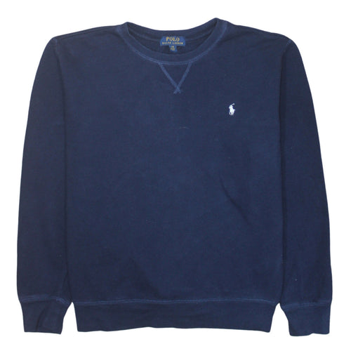 Ralph Lauren Boys Blue Cotton Crew Neck Pullover Sweatshirt 14-16 Years