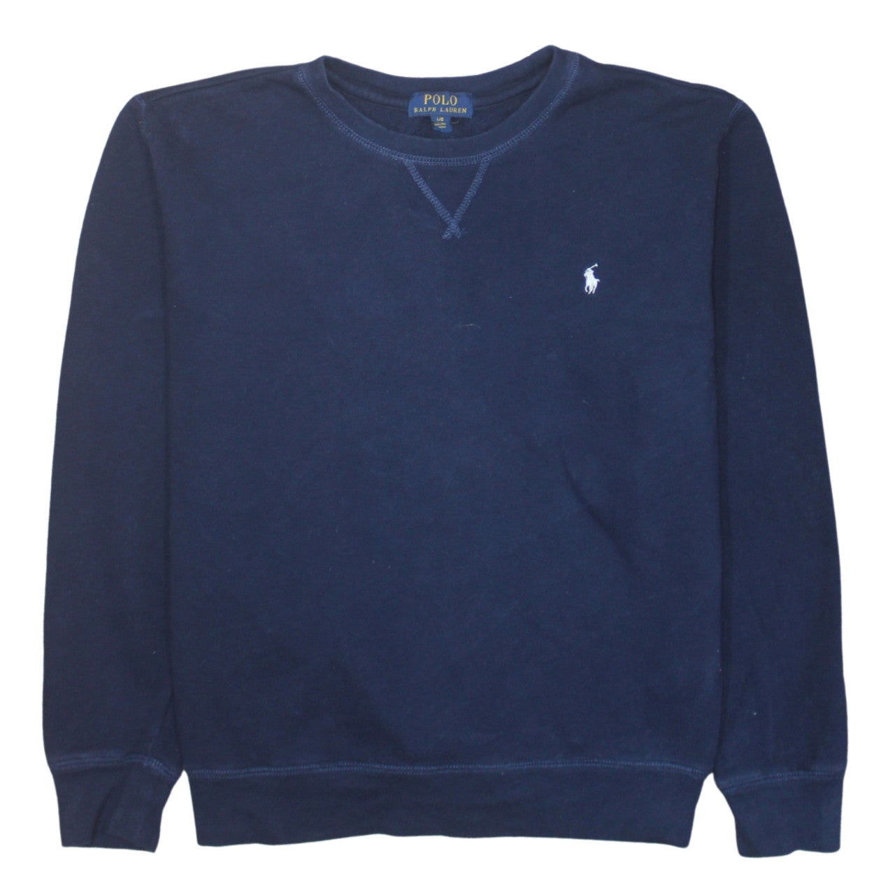 Ralph Lauren Boys Blue Cotton Crew Neck Pullover Sweatshirt 14-16 Years