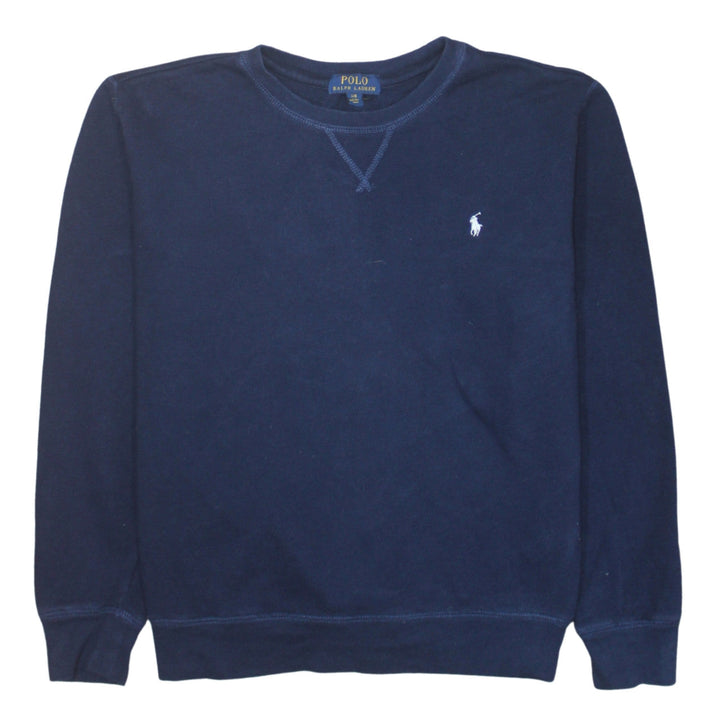 Ralph Lauren Boys Blue Cotton Crew Neck Pullover Sweatshirt 14-16 Years