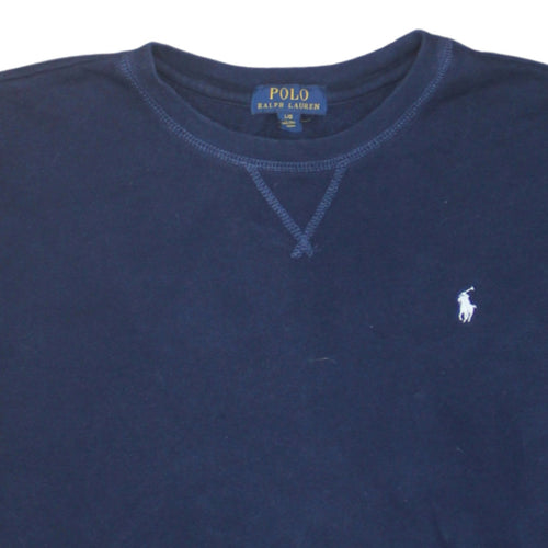 Ralph Lauren Boys Blue Cotton Crew Neck Pullover Sweatshirt 14-16 Years