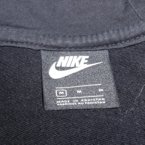 Nike Men's Black Full Zip Hoodie Size M Cotton Blend Sportswear