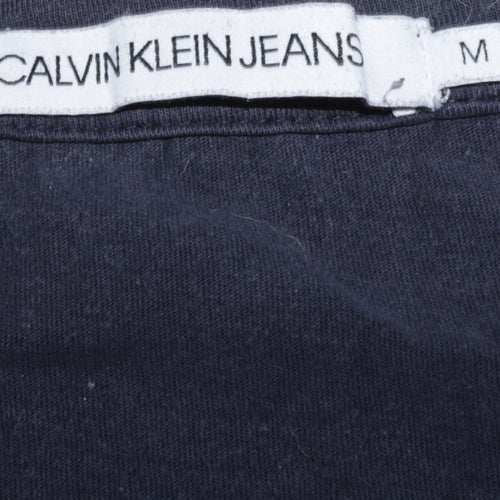 Calvin Klein Jeans Men's Navy Blue Crew Neck Cotton T-Shirt M
