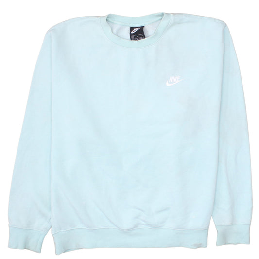 Nike Women’s Blue Cotton Blend Pullover Sweatshirt L