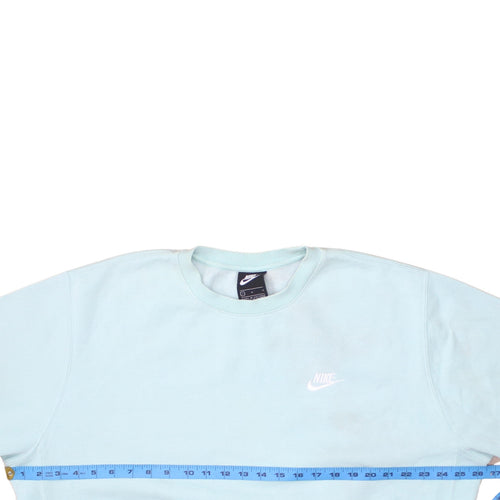 Nike Women’s Blue Cotton Blend Pullover Sweatshirt L