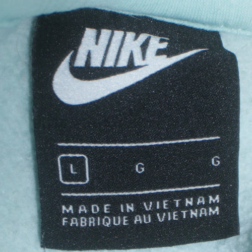 Nike Women’s Blue Cotton Blend Pullover Sweatshirt L