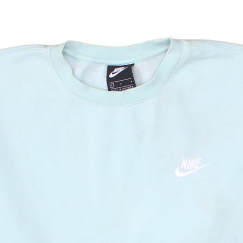 Nike Women’s Blue Cotton Blend Pullover Sweatshirt L