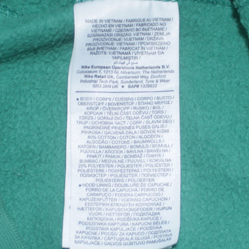 Nike Men's Green XS Pullover Hoodie with Funny Fries Print