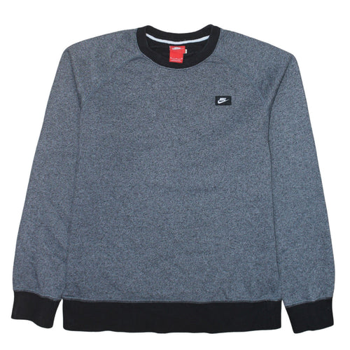 Nike Men's Grey Crew Neck Pullover Sweatshirt M Regular Fit