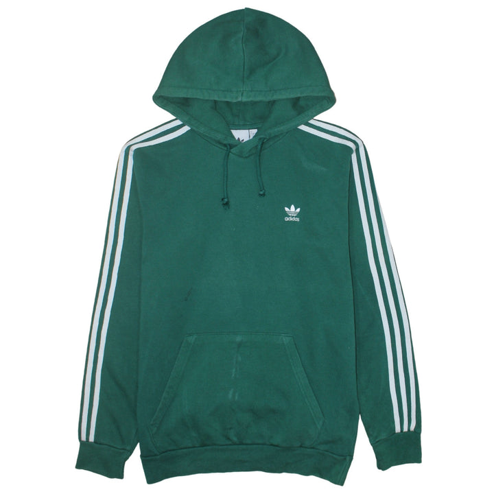 Adidas Men’s Green Pullover Hoodie Small Logo Hooded Sweatshirt