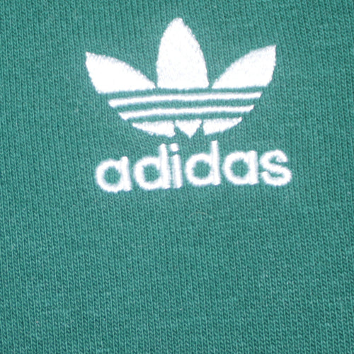 Adidas Men’s Green Pullover Hoodie Small Logo Hooded Sweatshirt