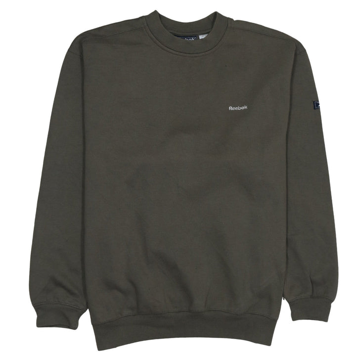 Reebok Men's Green Pullover Sweatshirt M Crew Neck Fleece
