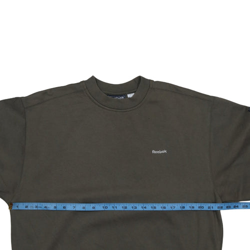 Reebok Men's Green Pullover Sweatshirt M Crew Neck Fleece