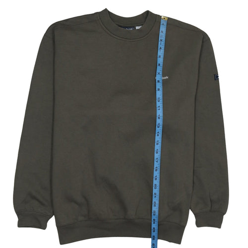 Reebok Men's Green Pullover Sweatshirt M Crew Neck Fleece